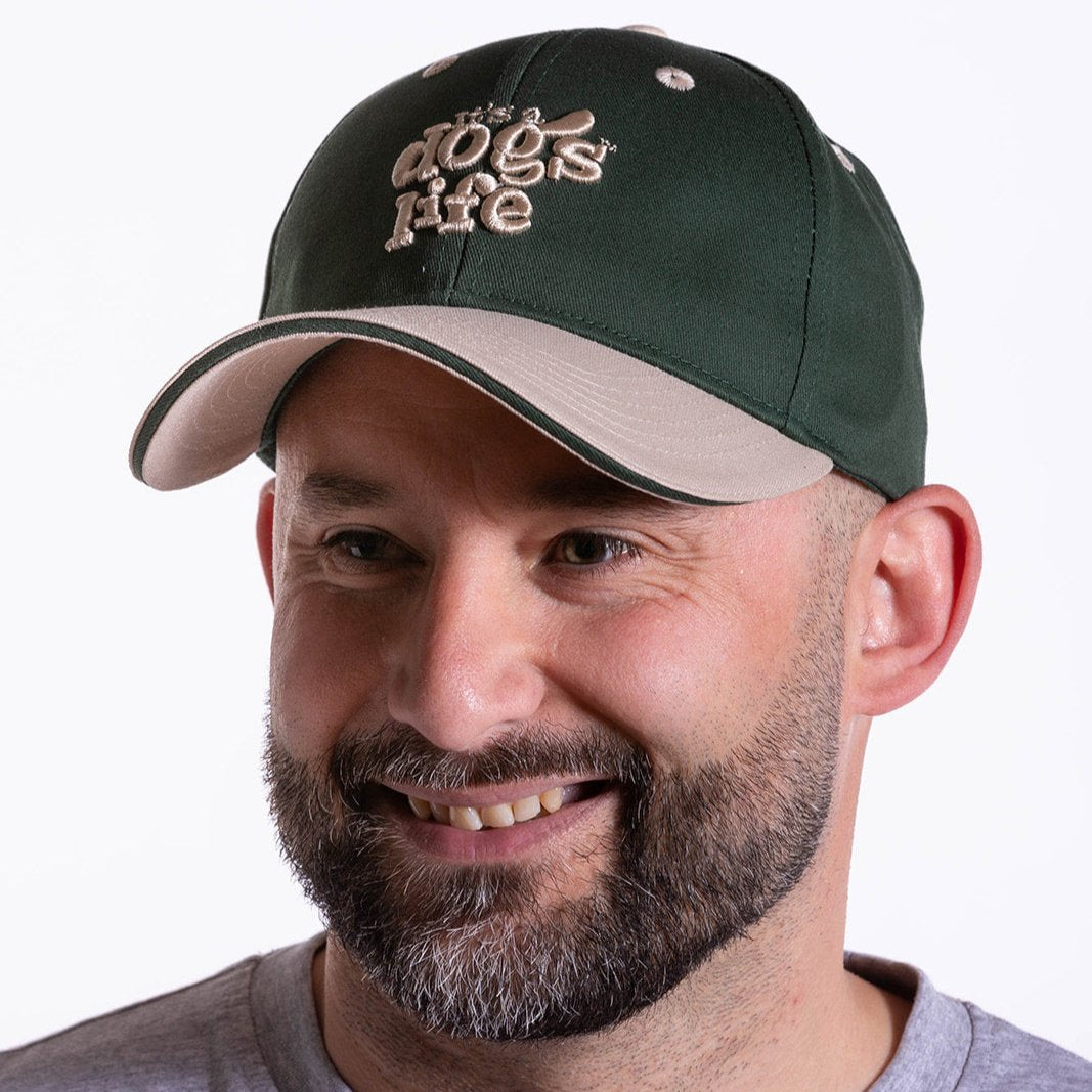 Embroidered Baseball Cap - Green/Beige DG3