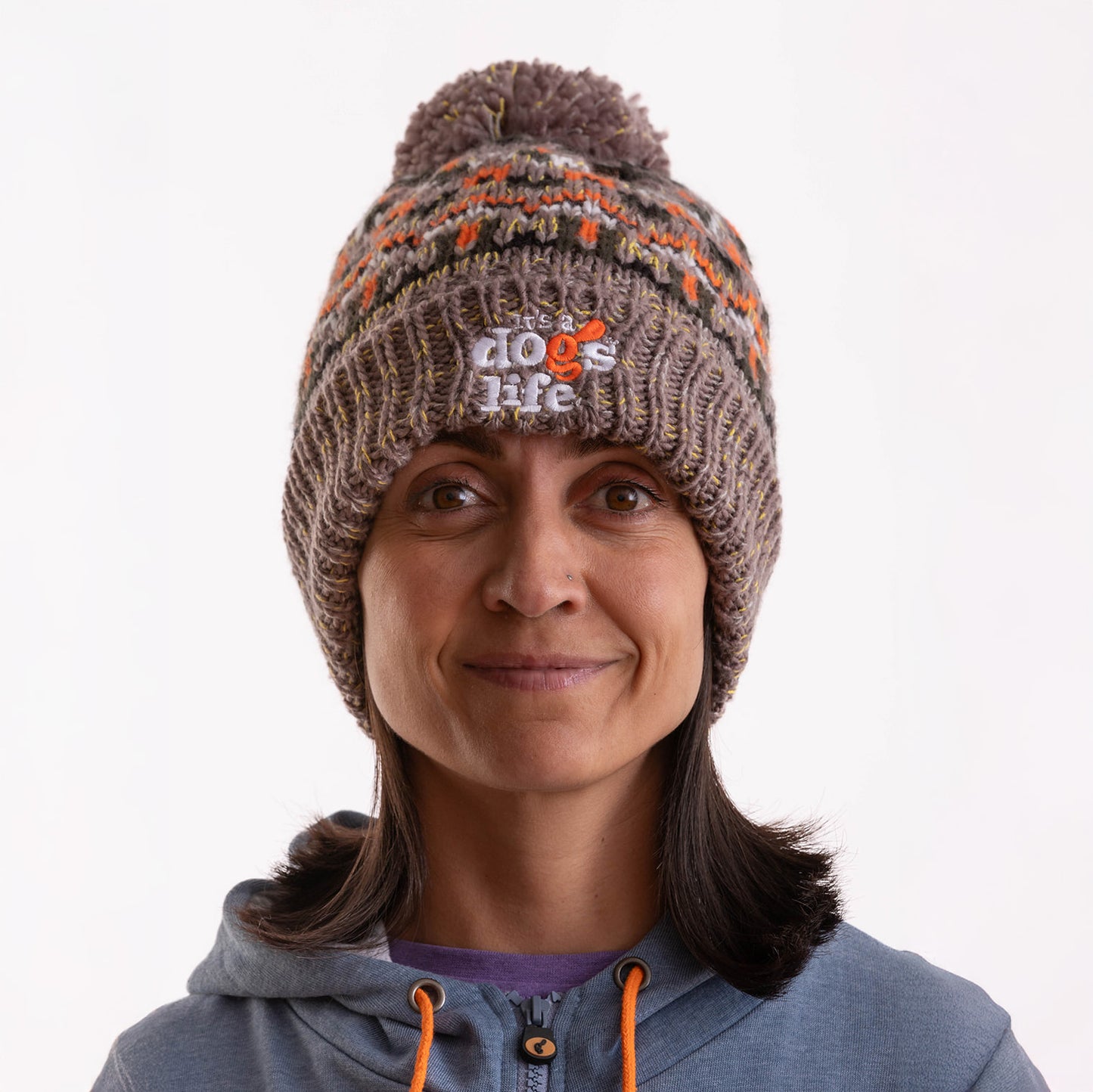 Blizzard Beanie Fair Isle style with Pom - Forager