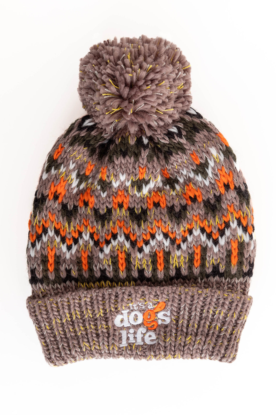 Blizzard Beanie Fair Isle style with Pom - Forager