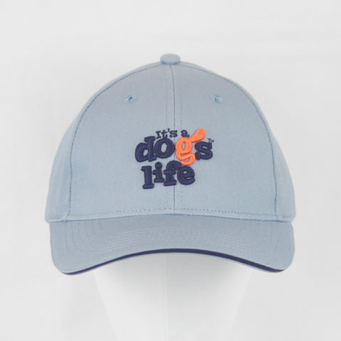 It's A Dog's Life Embroidered Baseball Cap - Blue/Navy DG8