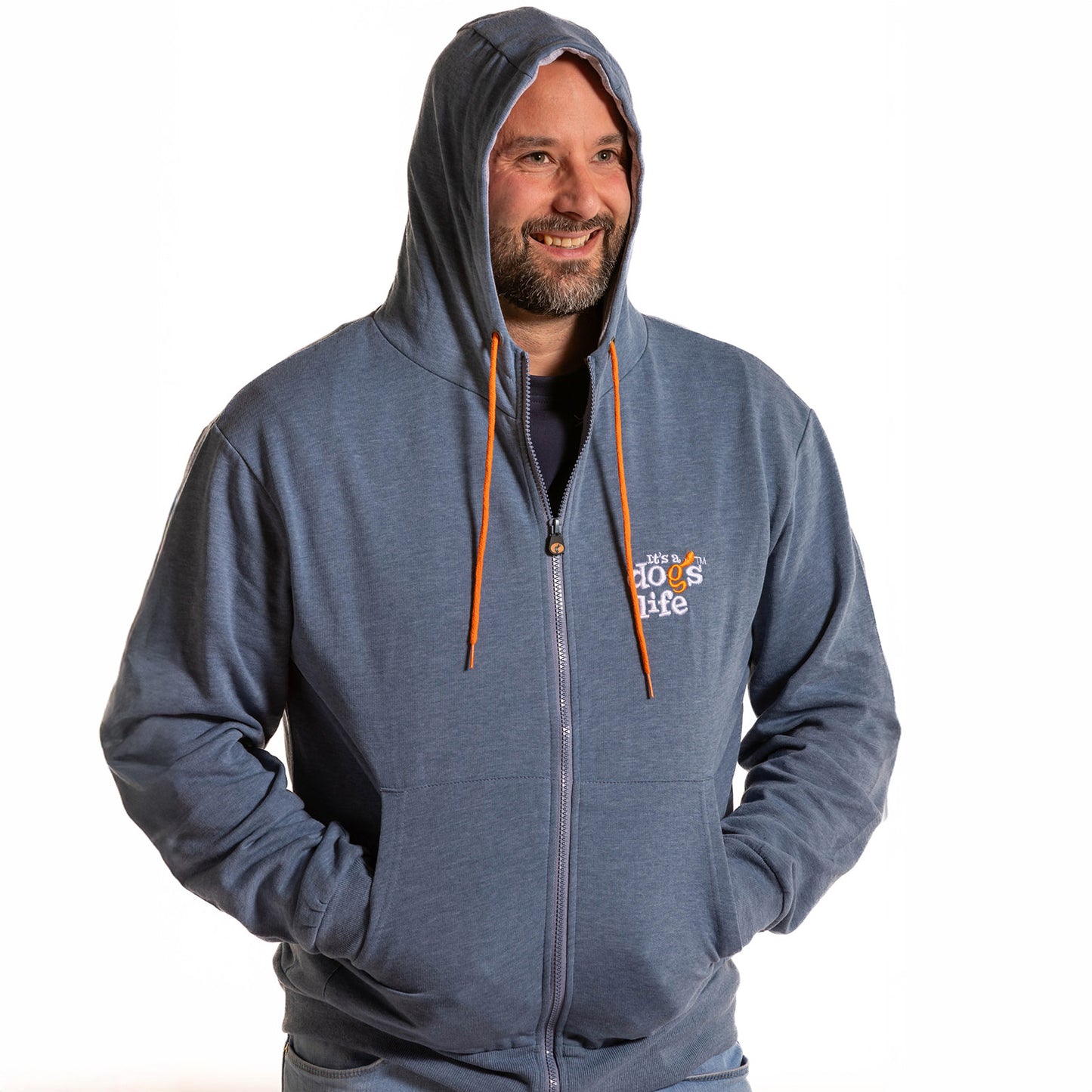 Full Zip Hoodie - Indigo Heather