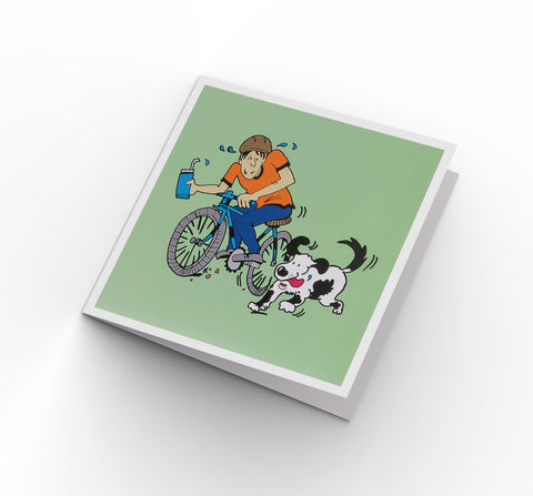 Bike - Greeting Card - Its A Dogs Life | Clothing & Gifts