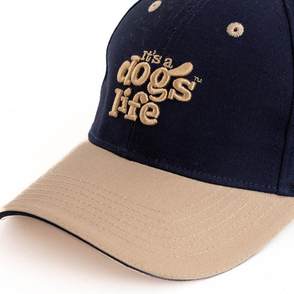 Embroidered Baseball Cap - Navy/Beige DG4