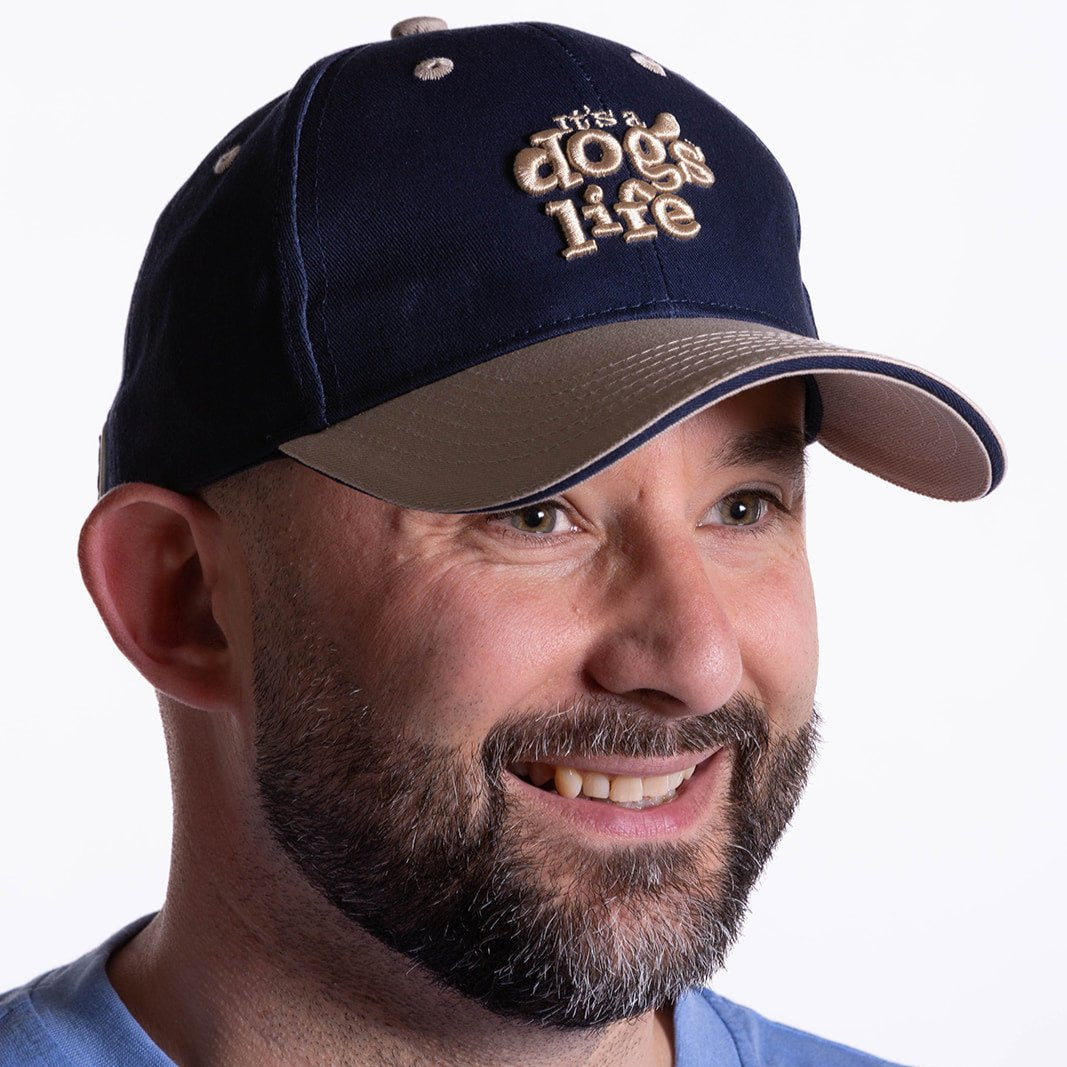 Embroidered Baseball Cap - Navy/Beige DG4