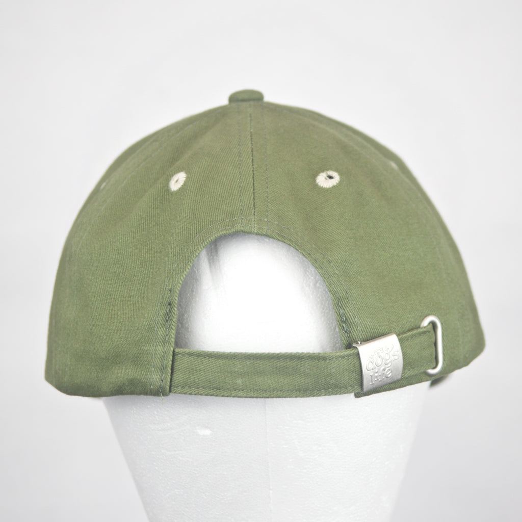 It's a dogs life Embroidered Baseball Cap - Olive Green DG20