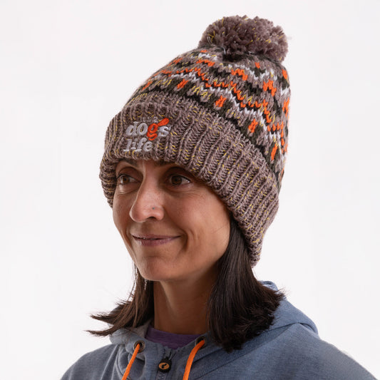 Blizzard Beanie Fair Isle style with Pom - Forager