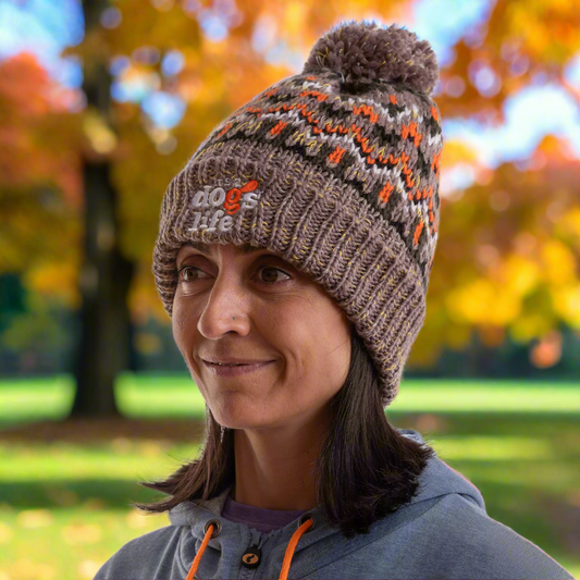 Blizzard  Beanie Fair Isle style with Pom - Forager