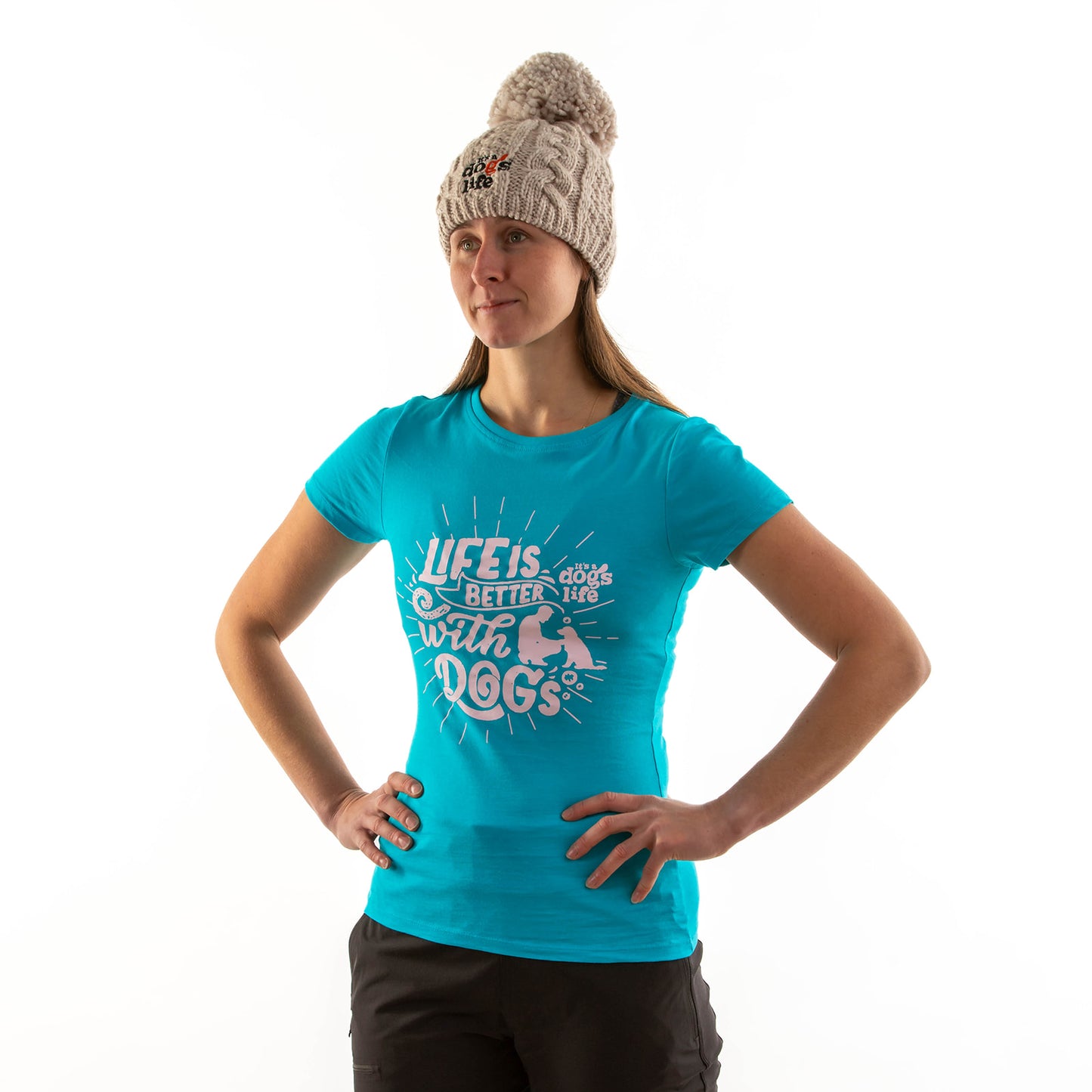 Life is Better with Dogs Ladies T-Shirt