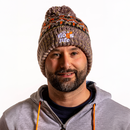 Blizzard  Beanie Fair Isle style with Pom - Forager