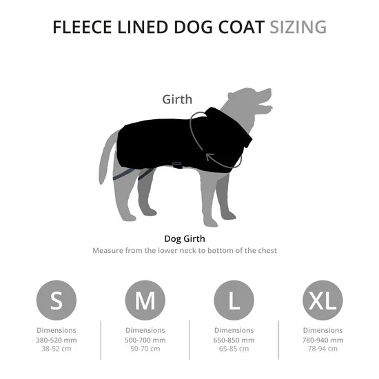 Fleece Lined Dog Coat