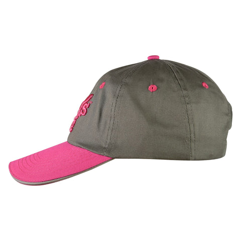 It's A Dog's Life Embroidered Baseball Cap - Grey/Pink - Its A Dogs Life | Clothing & Gifts