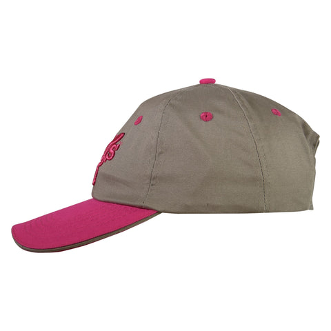 It's A Dog's Life Embroidered Baseball Cap - Grey/Pink - Its A Dogs Life | Clothing & Gifts