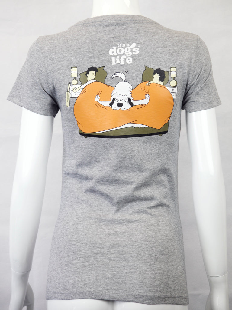 Dog In Bed Ladies T'Shirt
