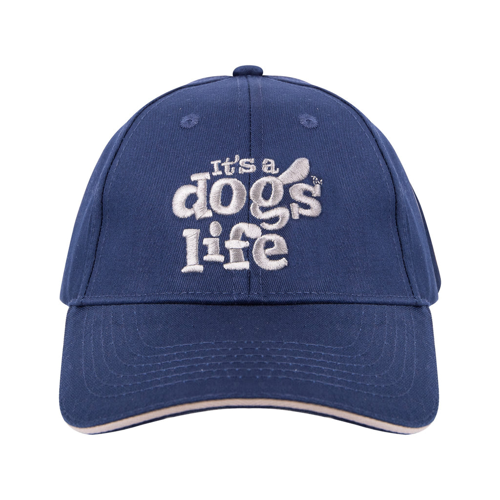 It's A Dog's Life Embroidered Baseball Cap - Navy/Grey - Its A Dogs Life | Clothing & Gifts