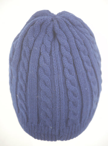 Mariner Cable Knit  Beanie-Navy
