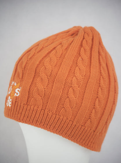 Mariner Cable Knit Beanie-Burnt orange