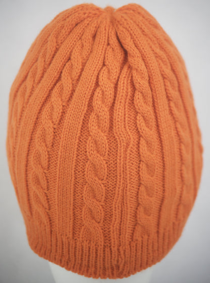 Mariner Cable Knit Beanie-Burnt orange