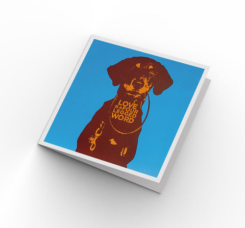 4 Legged Word - Greeting Card - Its A Dogs Life | Clothing & Gifts