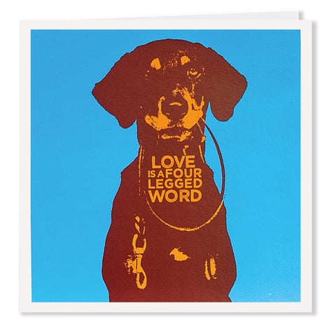 4 Legged Word - Greeting Card - Its A Dogs Life | Clothing & Gifts